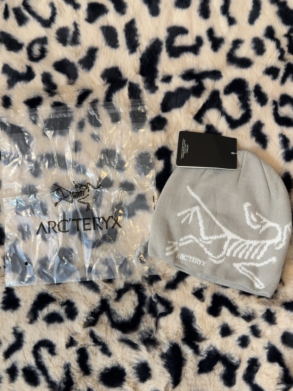 Arc'teryx Light Gray Beanie with White Logo